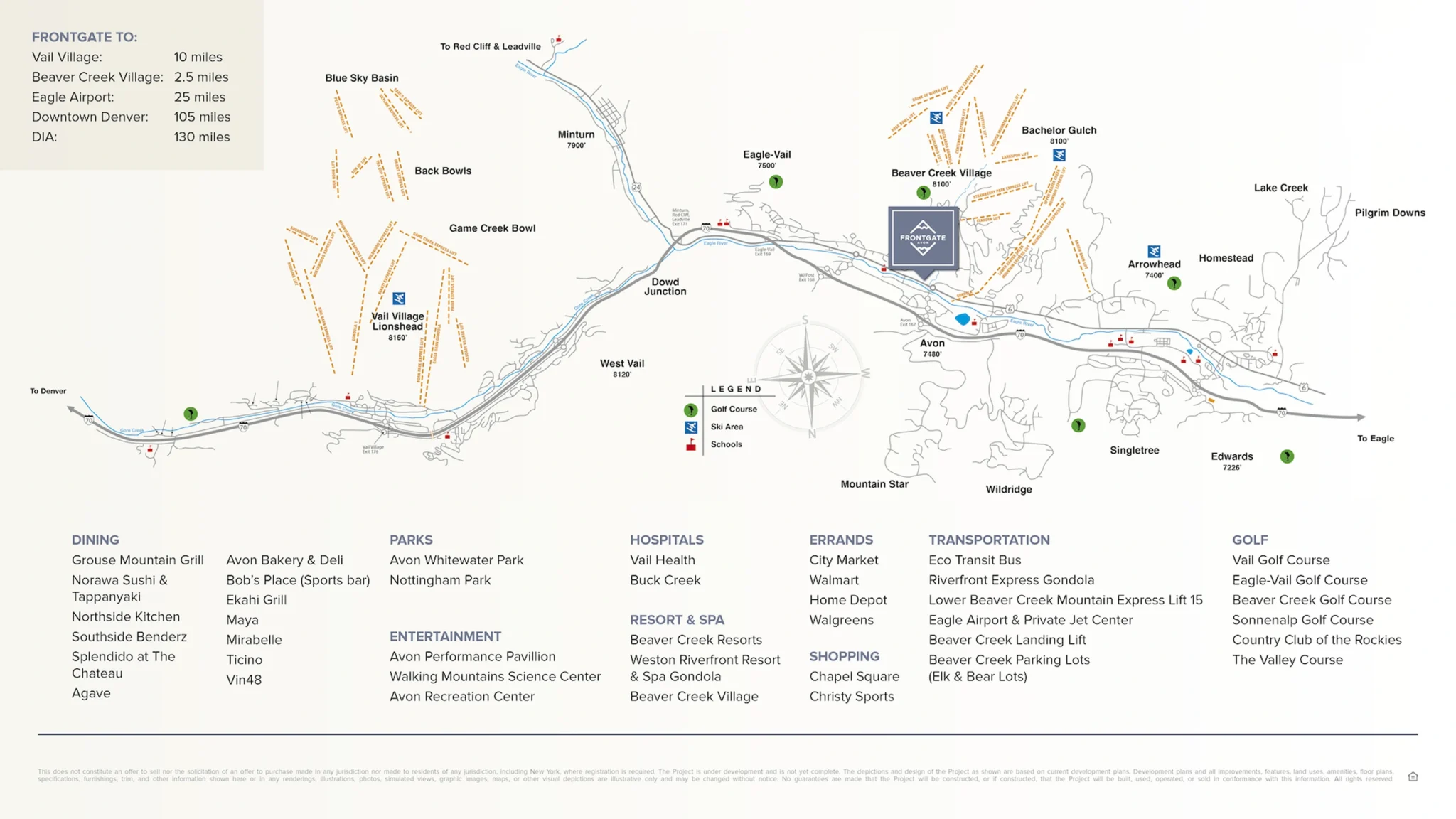 Frontgate | Avon Location Map